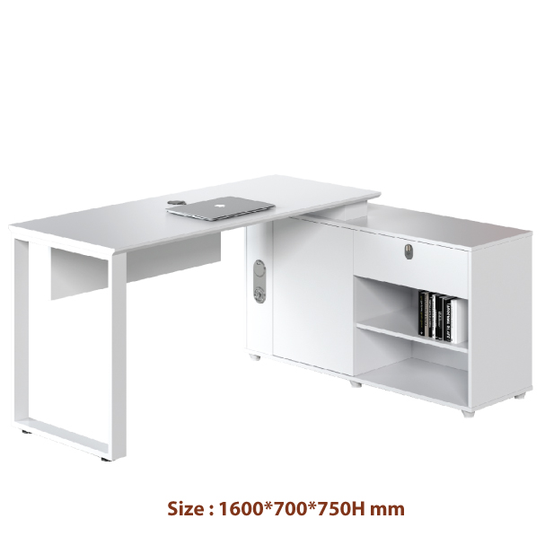 Jilphar Furniture Modern White L-Shaped Executive Desk JP7047