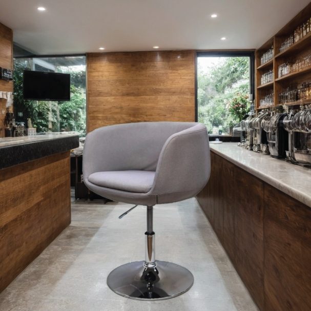 Jilphar Furniture Leisure Bar Stool Elegant Egg Chair Cafe Restaurant Chair Height Adjusted Swivel JP9992B