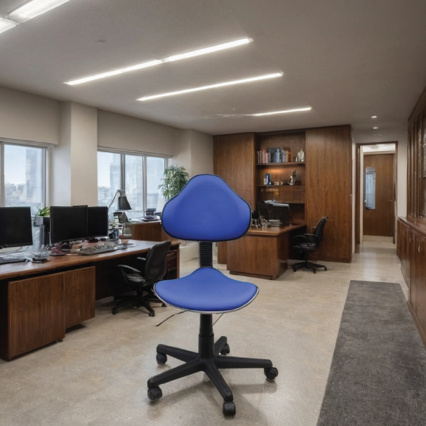 Jilphar Furniture Whitney Blue Fabric Swivel Ergonomic Task Office Chair JP9993